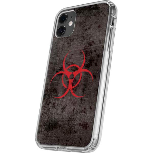 Biohazard Red iPhone 11 Clear Case
