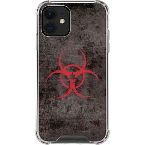 Biohazard Red iPhone 12 Clear Case