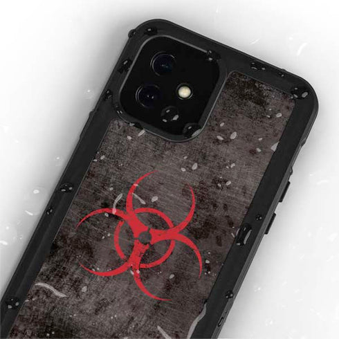 Biohazard Red iPhone 12 Mini Waterproof Case