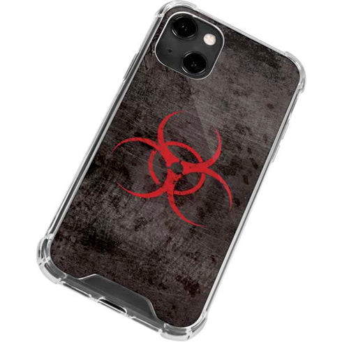 Biohazard Red iPhone 14 Clear Case