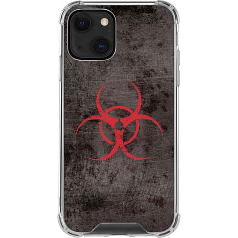 Biohazard Red iPhone 14 Plus Clear Case