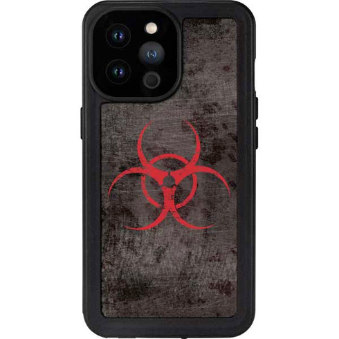 Biohazard Red iPhone 14 Pro Max Waterproof Case