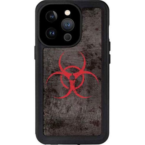 Biohazard Red iPhone 14 Pro Waterproof Case