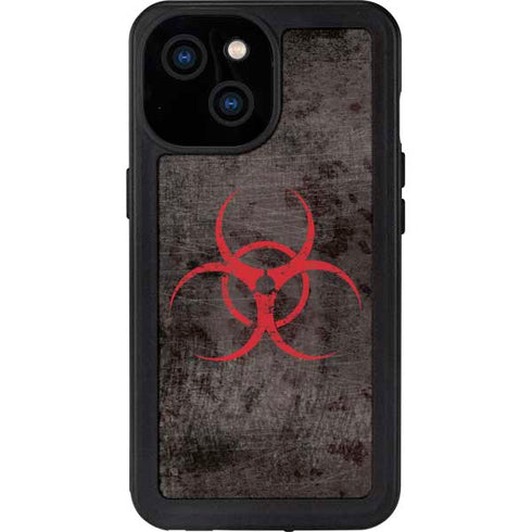 Biohazard Red iPhone 15 Waterproof Case