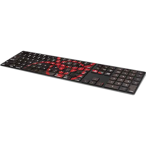 Biohazard Red Magic Keyboard with Numeric Keypad Skin