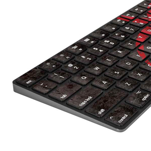 Biohazard Red Magic Keyboard with Numeric Keypad Skin