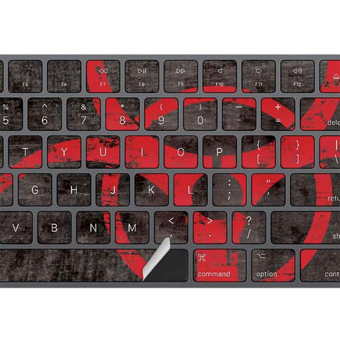 Biohazard Red Magic Keyboard with Numeric Keypad Skin
