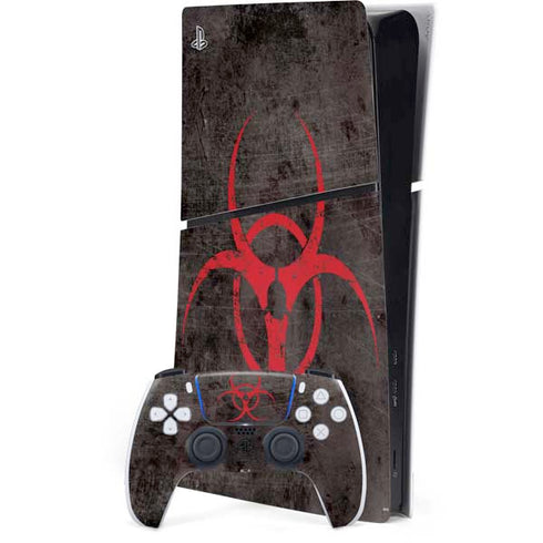 Biohazard Red PS5 Slim Digital Edition Console Skin