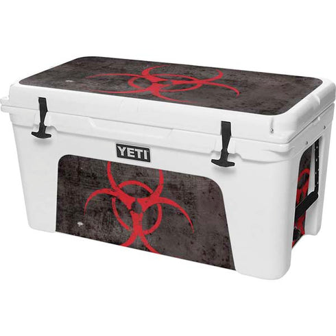 Biohazard Red YETI Tundra 75 Hard Cooler Skin