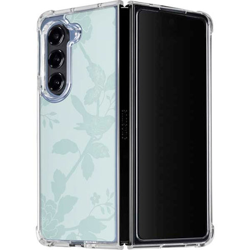 Bird Floral Galaxy Z Fold5 5G Clear Case