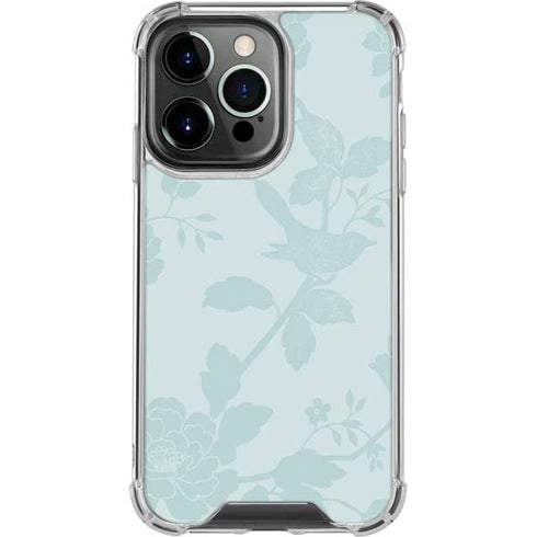 Bird Floral iPhone 15 Pro Clear Case