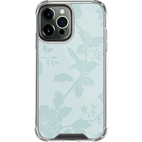Bird Floral iPhone 14 Pro Max Clear Case