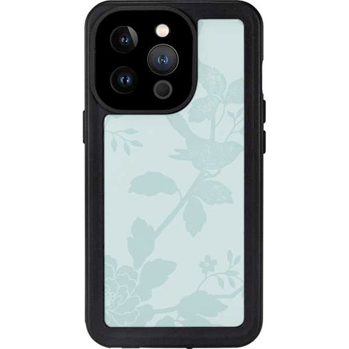 Bird Floral iPhone 14 Pro Waterproof Case