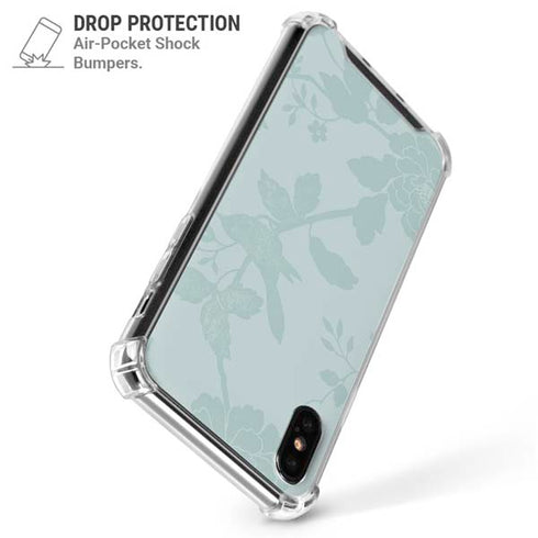 Bird Floral iPhone XS Max Clear Case