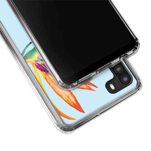 Birds of Paradise Summer Galaxy A21 Clear Case