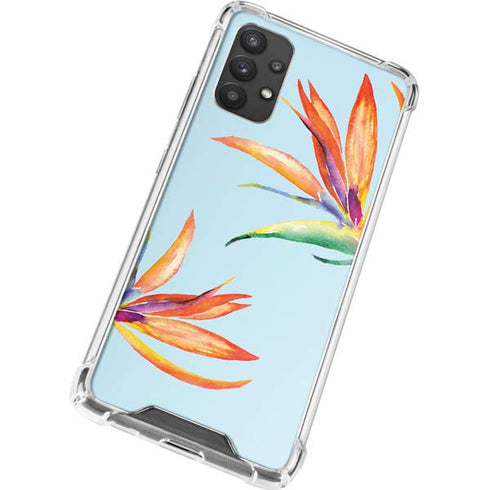 Birds of Paradise Summer Galaxy A32 5G Clear Case