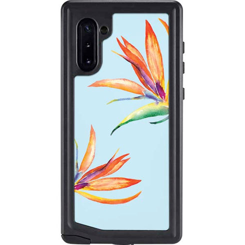 Birds of Paradise Summer Galaxy Note 10 Waterproof Case