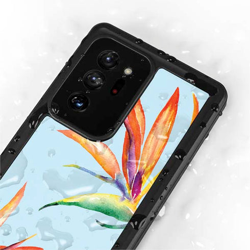 Birds of Paradise Summer Galaxy Note20 Ultra 5G Waterproof Case