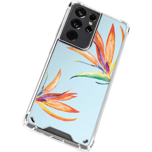 Birds of Paradise Summer Galaxy S21 Ultra 5G Clear Case