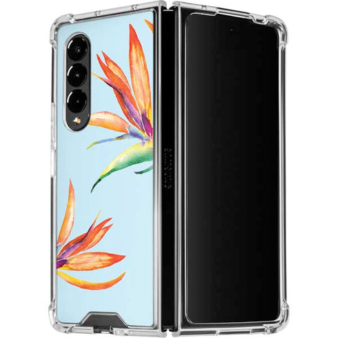 Birds of Paradise Summer Galaxy Z Fold4 5G Clear Case