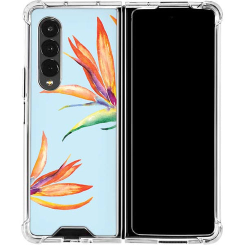 Birds of Paradise Summer Galaxy Z Fold4 5G Clear Case