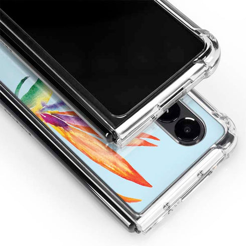 Birds of Paradise Summer Galaxy Z Fold4 5G Clear Case