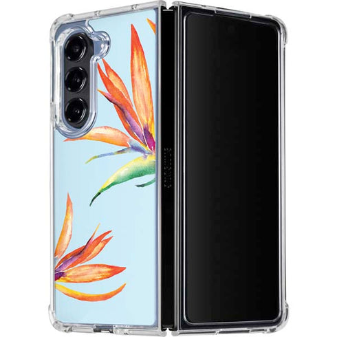 Birds of Paradise Summer Galaxy Z Fold5 5G Clear Case