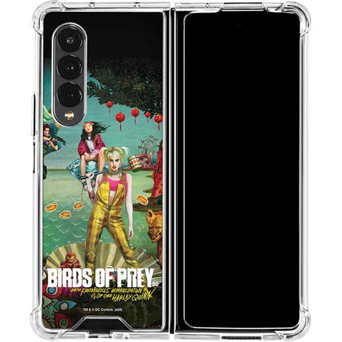 DC Comics Harley Quinn Birds of Prey Variant Movie Poster Galaxy Z Fold4 5G Clear Case