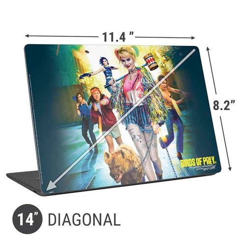DC Comics Harley Quinn Birds of Prey Movie Poster Universal Laptop 14in (11.4 x 8.2in) Skin
