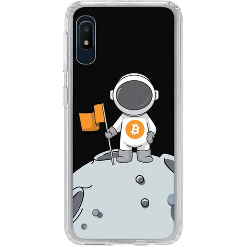 Bitcoin Astronaut Galaxy A10e Clear Case