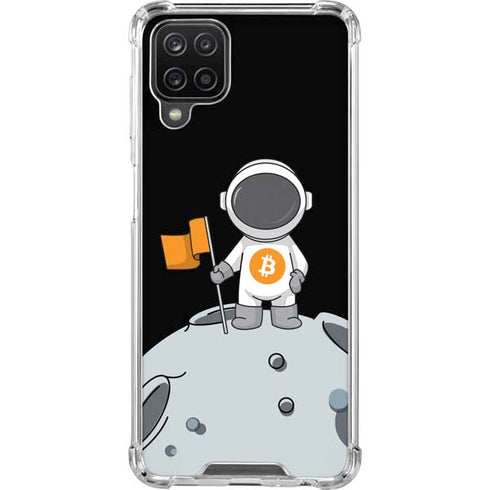 Bitcoin Astronaut Galaxy A12 Clear Case