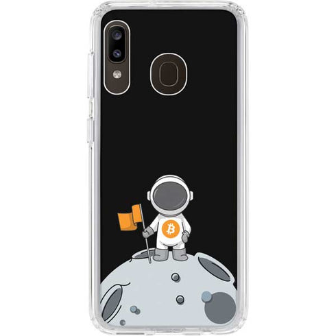 Bitcoin Astronaut Galaxy A20 Clear Case