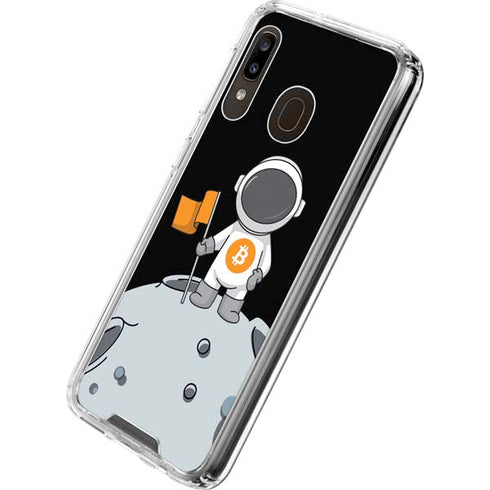 Bitcoin Astronaut Galaxy A30 Clear Case
