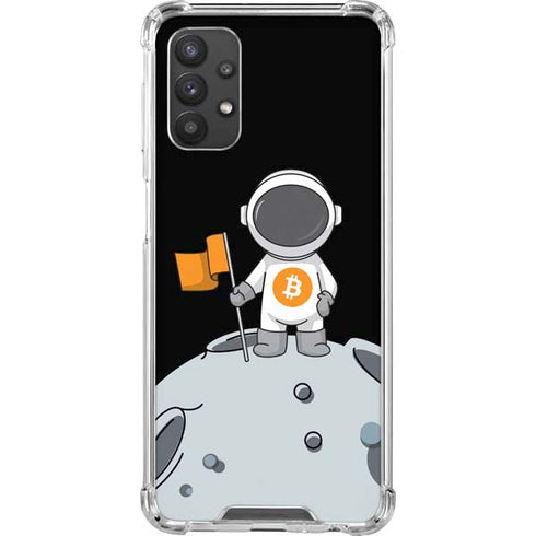 Bitcoin Astronaut Galaxy A32 5G Clear Case