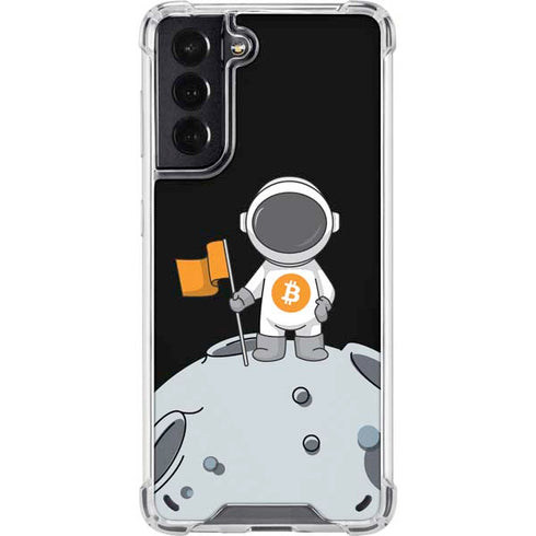 Bitcoin Astronaut Galaxy S21 5G Clear Case