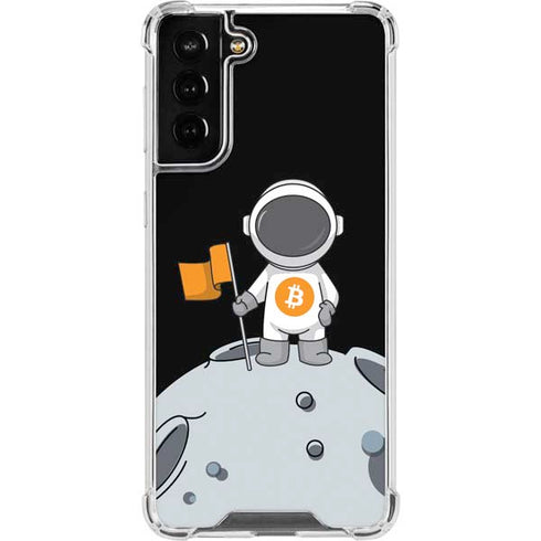 Bitcoin Astronaut Galaxy S21 FE Clear Case