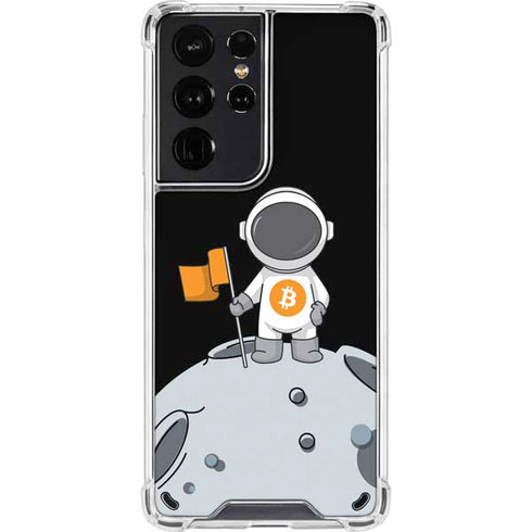 Bitcoin Astronaut Galaxy S21 Ultra 5G Clear Case