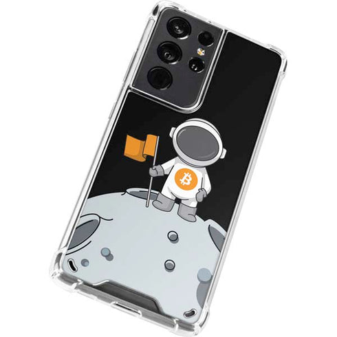 Bitcoin Astronaut Galaxy S21 Ultra 5G Clear Case
