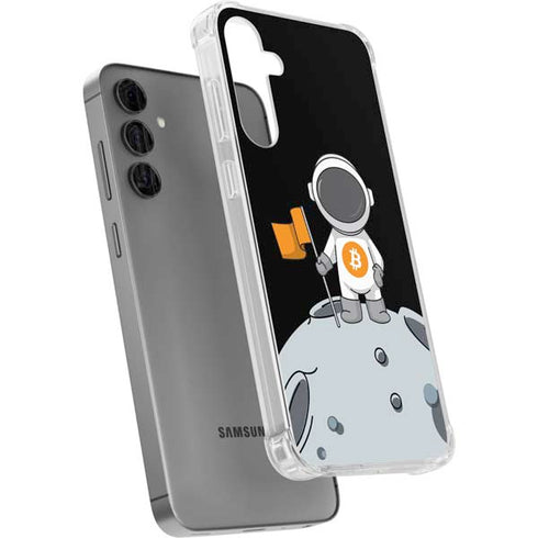 Bitcoin Astronaut Galaxy S24 Plus Clear Case