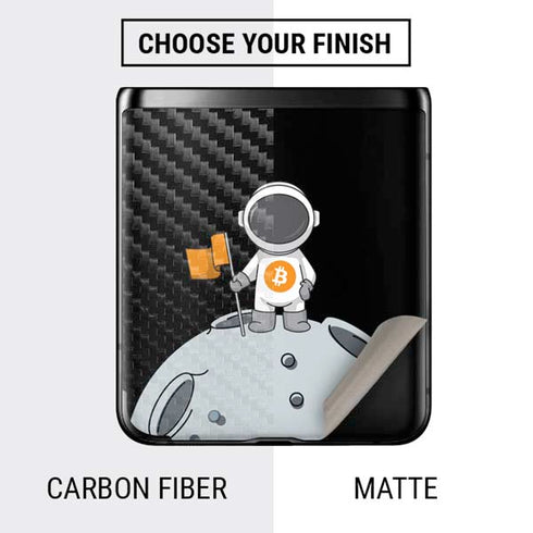 Bitcoin Astronaut Galaxy Z Flip Skin