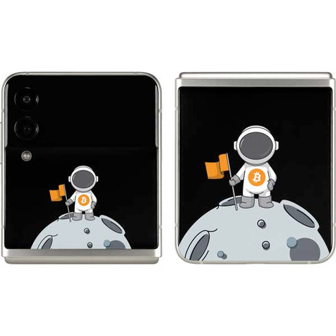 Bitcoin Astronaut Galaxy Z Flip3 5G Skin