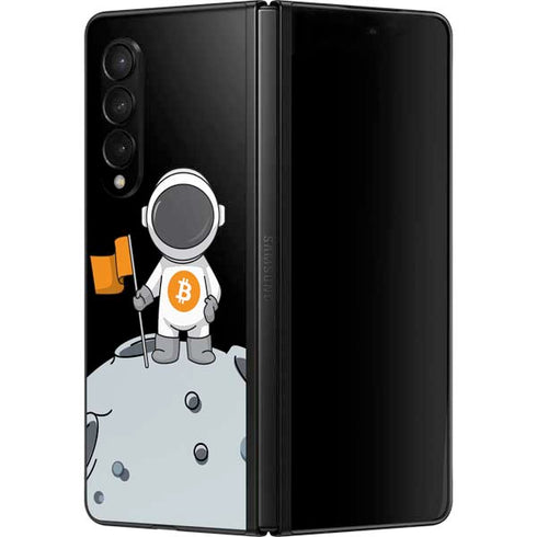 Bitcoin Astronaut Galaxy Z Fold3 5G Skin