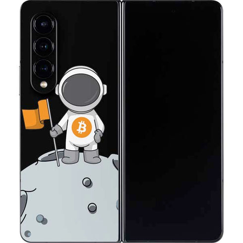 Bitcoin Astronaut Galaxy Z Fold4 5G Skin