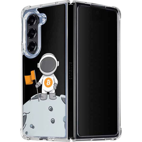 Bitcoin Astronaut Galaxy Z Fold5 5G Clear Case