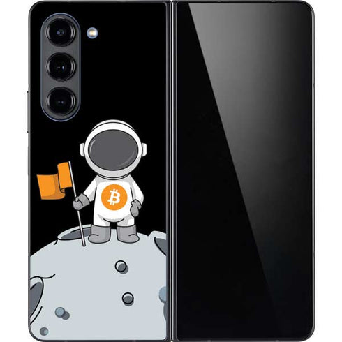 Bitcoin Astronaut Galaxy Z Fold5 5G Skin