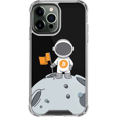 Bitcoin Astronaut iPhone 14 Pro Max Clear Case