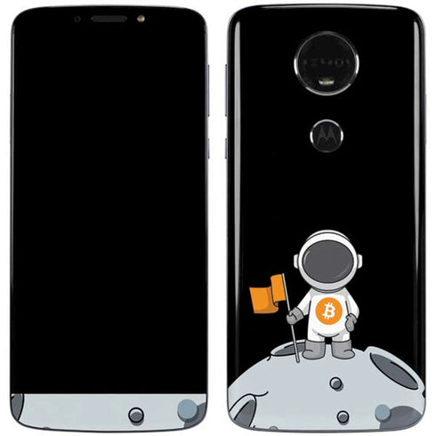Bitcoin Astronaut Moto E5 Plus Skin