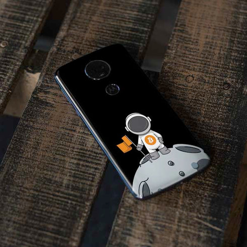 Bitcoin Astronaut Moto E5 Plus Skin