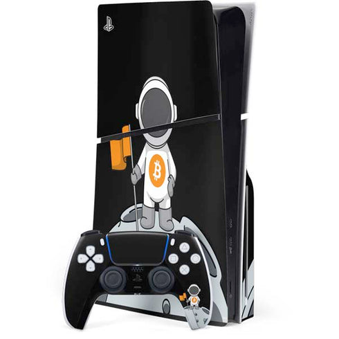 Bitcoin Astronaut PS5 Slim Disk Bundle Skin