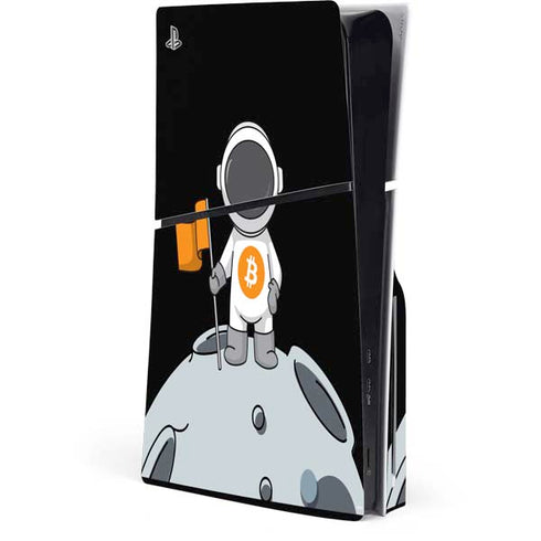 Bitcoin Astronaut PS5 Slim Disk Console Skin